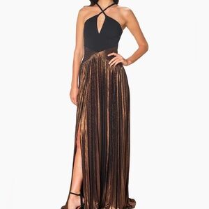 NWT Tuuli Pleated Fit & Flare Maxi Dress By Dress the Population